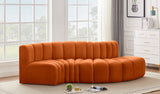 Arc Cognac Velvet Modular Sofa 103Cognac-S4D Meridian Furniture