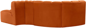 Arc Cognac Velvet Modular Sofa 103Cognac-S4D Meridian Furniture