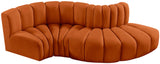 Arc Cognac Velvet Modular Sofa 103Cognac-S4D Meridian Furniture