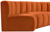 Arc Cognac Velvet Modular Sofa 103Cognac-S4D Meridian Furniture