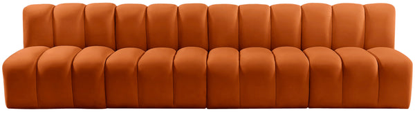 Arc Cognac Velvet Modular Sofa 103Cognac-S4E Meridian Furniture