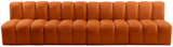 Arc Cognac Velvet Modular Sofa 103Cognac-S4E Meridian Furniture