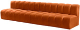 Arc Cognac Velvet Modular Sofa 103Cognac-S4E Meridian Furniture