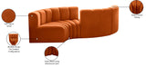 Arc Cognac Velvet Modular Sofa 103Cognac-S4F Meridian Furniture