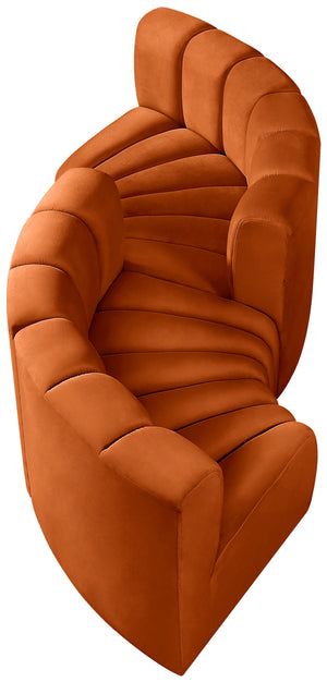 Arc Cognac Velvet Modular Sofa 103Cognac-S4F Meridian Furniture