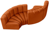 Arc Cognac Velvet Modular Sofa 103Cognac-S4F Meridian Furniture