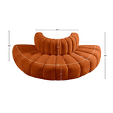 Arc Cognac Velvet Modular Sofa 103Cognac-S4G Meridian Furniture