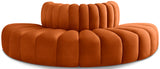 Arc Cognac Velvet Modular Sofa 103Cognac-S4G Meridian Furniture