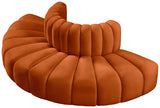 Arc Cognac Velvet Modular Sofa 103Cognac-S4G Meridian Furniture