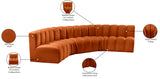 Arc Cognac Velvet Modular Sofa 103Cognac-S5A Meridian Furniture