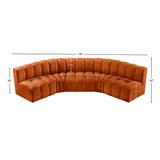 Arc Cognac Velvet Modular Sofa 103Cognac-S5A Meridian Furniture