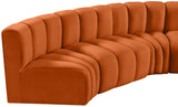 Arc Cognac Velvet Modular Sofa 103Cognac-S5A Meridian Furniture