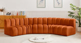 Arc Cognac Velvet Modular Sofa 103Cognac-S5A Meridian Furniture