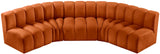 Arc Cognac Velvet Modular Sofa 103Cognac-S5A Meridian Furniture