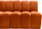 Arc Cognac Velvet Modular Sofa 103Cognac-S5A Meridian Furniture