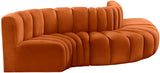 Arc Cognac Velvet Modular Sofa 103Cognac-S5B Meridian Furniture