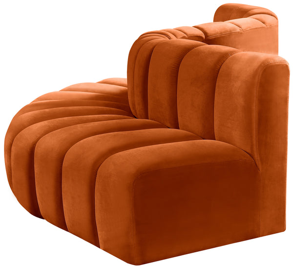 Arc Cognac Velvet Modular Sofa 103Cognac-S5B Meridian Furniture
