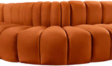 Arc Cognac Velvet Modular Sofa 103Cognac-S5B Meridian Furniture