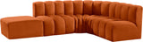 Arc Cognac Velvet Modular Sofa 103Cognac-S5C Meridian Furniture