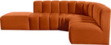 Arc Cognac Velvet Modular Sofa 103Cognac-S5C Meridian Furniture