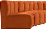 Arc Cognac Velvet Modular Sofa 103Cognac-S5C Meridian Furniture