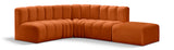 Arc Cognac Velvet Modular Sofa 103Cognac-S5C Meridian Furniture