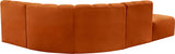 Arc Cognac Velvet Modular Sofa 103Cognac-S5C Meridian Furniture