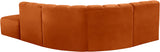 Arc Cognac Velvet Modular Sofa 103Cognac-S5C Meridian Furniture