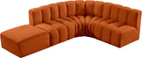 Arc Cognac Velvet Modular Sofa 103Cognac-S5C Meridian Furniture