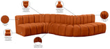 Arc Cognac Velvet Modular Sofa 103Cognac-S6A Meridian Furniture