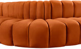 Arc Cognac Velvet Modular Sofa 103Cognac-S6A Meridian Furniture