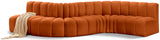 Arc Cognac Velvet Modular Sofa 103Cognac-S6A Meridian Furniture