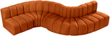 Arc Cognac Velvet Modular Sofa 103Cognac-S6A Meridian Furniture