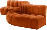 Arc Cognac Velvet Modular Sofa 103Cognac-S6A Meridian Furniture