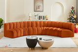 Arc Cognac Velvet Modular Sofa 103Cognac-S6B Meridian Furniture