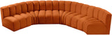 Arc Cognac Velvet Modular Sofa 103Cognac-S6B Meridian Furniture