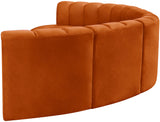 Arc Cognac Velvet Modular Sofa 103Cognac-S6B Meridian Furniture