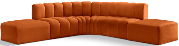Arc Cognac Velvet Modular Sofa 103Cognac-S6C Meridian Furniture