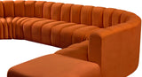 Arc Cognac Velvet Modular Sofa 103Cognac-S6C Meridian Furniture