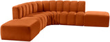 Arc Cognac Velvet Modular Sofa 103Cognac-S6C Meridian Furniture