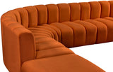 Arc Cognac Velvet Modular Sofa 103Cognac-S6C Meridian Furniture