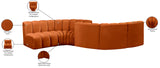 Arc Cognac Velvet Modular Sofa 103Cognac-S6D Meridian Furniture