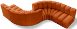 Arc Cognac Velvet Modular Sofa 103Cognac-S6D Meridian Furniture