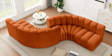 Arc Cognac Velvet Modular Sofa 103Cognac-S6D Meridian Furniture