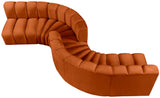 Arc Cognac Velvet Modular Sofa 103Cognac-S6D Meridian Furniture