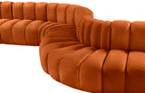 Arc Cognac Velvet Modular Sofa 103Cognac-S6D Meridian Furniture