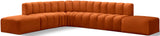 Arc Cognac Velvet Modular Sofa 103Cognac-S7A Meridian Furniture