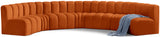 Arc Cognac Velvet Modular Sofa 103Cognac-S7B Meridian Furniture