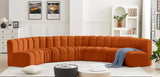 Arc Cognac Velvet Modular Sofa 103Cognac-S7B Meridian Furniture