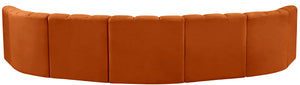 Arc Cognac Velvet Modular Sofa 103Cognac-S7B Meridian Furniture